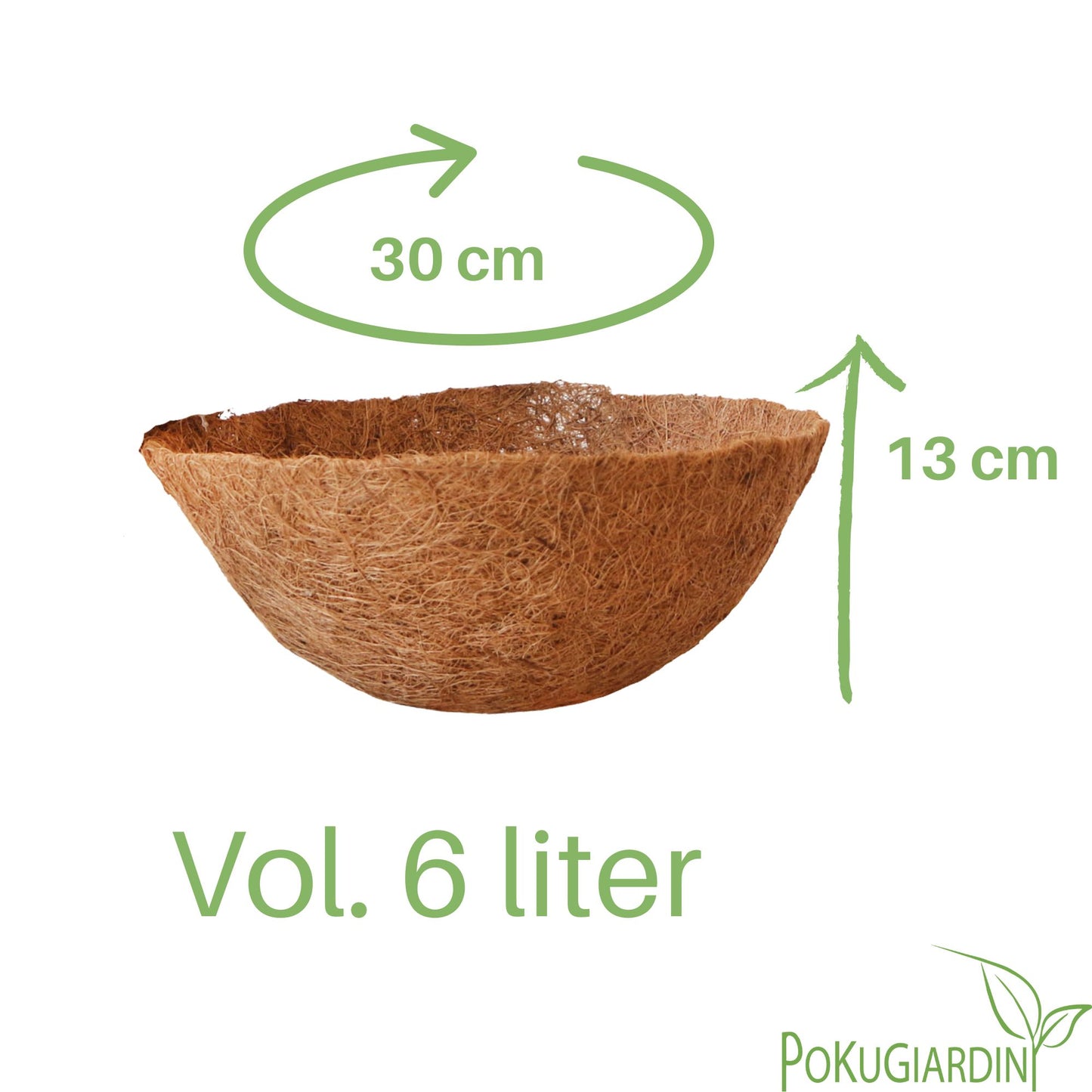 Inserti in Fibra di cocco Diam. 30 cm - 3 Pezzi